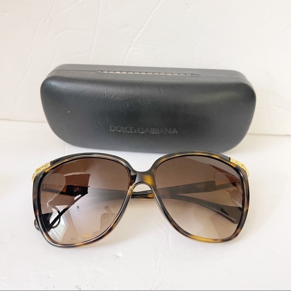 Dolce & Gabbana DD8096 Brown and Gold Gradient Cat Eye 58mm Sunglasses - Picture 5 of 8